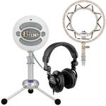 Blue Snowball USB Condenser Microphone with Accessory Pack and Shock Mount