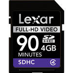 Lexar 4GB SDHC Memory Card Full-HD Video