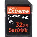 SanDisk 32GB Extreme SDHC Memory Card