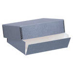 Lineco 733-2024 Museum Quality Drop-Front Storage Box (20.5 x 24.5 x 3", Blue/Gray)