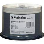 Verbatim DVD+R DL 8.5GB 8X DataLifePlus White Inkjet Printable 50pk Spindle