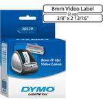 Dymo White 2-Up 8mm Video Labels (3/8 x 2 13/16")