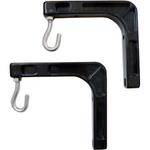 Elite Screens ZVMAXLB6-U-B Bracket Set (Pair, Black, 6") 