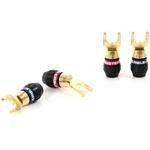 Monster Cable Quick Lock MKII Gold Angles Spade Connectors - 2 Pairs