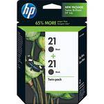 HP / Hewlett Packard 21 Twinpack Black Inkjet Print Cartridges 