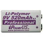 iPower 9V Li-Polymer 520mAh Battery