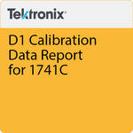 Tektronix D1 Calibration Data Report for 1741C 