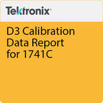 Tektronix D3 Calibration Data Report for 1741C 