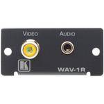 Kramer WAV-1R Wall Plate Insert - RCA & 3.5mm (Gray)