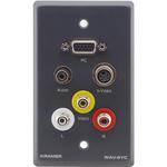 Kramer WAV-6YC Passive Wall Plate (Gray)