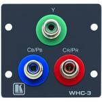 Kramer WHC-3 Wall Plate Insert - 3 RCA (Gray)  