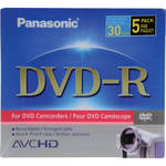 Panasonic 5-Pack Single-Sided 1.4GB 8cm DVD-R for DVD Camcorders