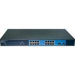 Trendnet 16-Port Gigabit Web Smart Switch with 2 Shared Mini-GBIC Slots (Version C2.0R)