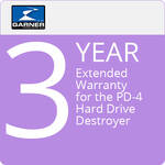 Garner 3-Year Extended Warranty for the PD-4 Hard Drive Destroyer