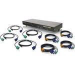 Iogear 8-Port USB PS/2 Combo KVMP Switch With Cables