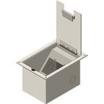 FSR FL-1300 Floor Box w/ Hinged Door (Oak)