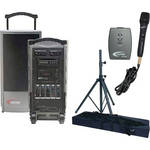 Califone PA919B Integrated Portable PA System with 900MHz Wireless Mic Receiver 