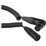 Pearstone 3-Pin XLR-M to Angled 3-Pin XLR-F Coiled Audio Cable (1.5 to 4')