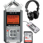 Zoom H4n Handy Recorder Kit with 16GB SD Card and Remote Control