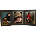 B. Oshrin 5x7" Triple Folio (Gold Lines)