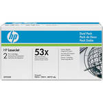 HP LaserJet 53X Dual Pack Print Cartridges (Black, Yields 7,000 Pages Each)