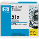 HP / Hewlett Packard 51XD LaserJet Dual Pack Black Print Cartridges (13,000 Pages Each)