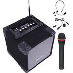 DJ-Tech Cube 50 Portable PA Speaker with Wireless Microphone