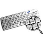 Royal Galaxy Italian Transparent Keyboard Sticker Set (Transparent/Blue)