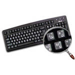 Royal Galaxy Arabic Transparent Keyboard Sticker Set (Transparent/White)