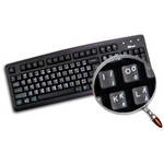Royal Galaxy Greek Transparent Keyboard Sticker Set (Transparent/White)