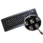 Royal Galaxy Russian Transparent Keyboard Sticker Set (Transparent/White)