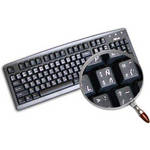 Royal Galaxy Spanish Transparent Keyboard Sticker Set (Transparent/White)