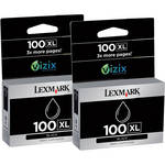 Lexmark 100XL Black High Yield Return Program Ink Cartridges (2-Pack)