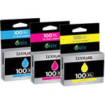 Lexmark 100XL Color (CMY) High Yield Return Program Ink Cartridges (3-Pack)