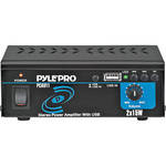Pyle Pro PCAU11 Mini 15 Watt x 2 Stereo Power Amplifier w/ USB Input