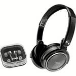 Coby CV215 Jammerz On-Ear and In-Ear Headphone Set (Silver)
