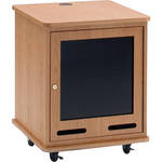 Da-Lite 12 Space Equipment Rack Cart (Medium Oak Veneer)