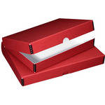 Lineco 717-3913 Folio Storage Box (9.5 x 12.5 x 1.75", Red Faux Leather)