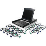 Iogear 16-Port LCD Combo KVM Switch with USB KVM Cables
