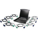 Iogear 8-Port LCD Combo KVM Switch with USB KVM Cables