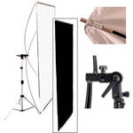Interfit Black/White Flat Panel Reflector w/Stand (35x70")