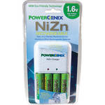 Powergenix AA Rechargeable NiZn Batteries with 1 Hour Charger (4 Pack)
