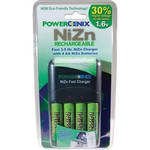 Powergenix AA Rechargeable NiZn Batteries with 3 to 5 Hour Charger (4 Pack)