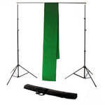 Backdrop Alley STDKT-20G Studio Stand with Chroma-Key Green Kit (10 x 20' Fabric)