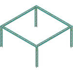 Global Truss Triangular Booth (19.68 x 19.68 x 9.84")