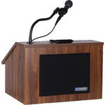 AmpliVox Sound Systems Wireless Folding Tabletop Lectern System (Walnut)