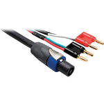 Hosa Technology SKO-275BN Neutrik Speakon to 2 Dual Banana Audio Cable (75')