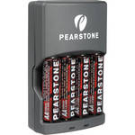 Pearstone NM-4H26 4 AA NiMH Batteries with 4 Hour Charger (2600mAh,110-240V)