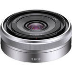 Sony E-Mount SEL16F28 16mm f/2.8 Wide-Angle Alpha E-Mount Lens (Silver)