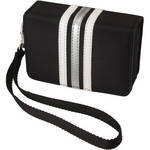 Pentax Fashion Wrist Case (Black with White Stripes)